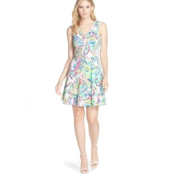 Lilly Pulitzer Dahlia Fit and Flare Toucan Play Sleeveless Dress Sz XS - Picture 4 of 13
